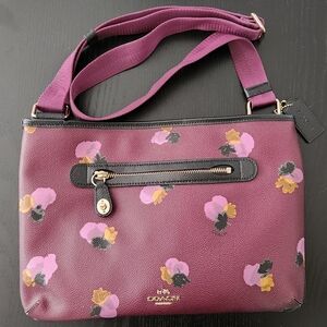 Vintage Coach Purple Floral Women's Bag